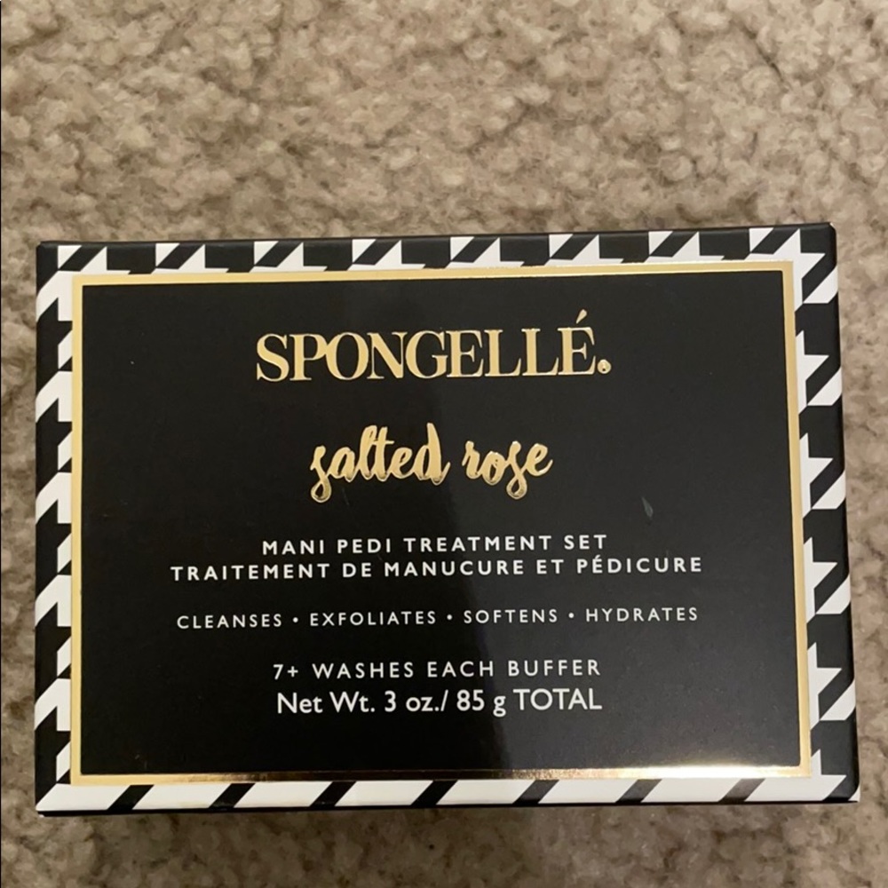 Spongelle salted rose mani pedi treatment set